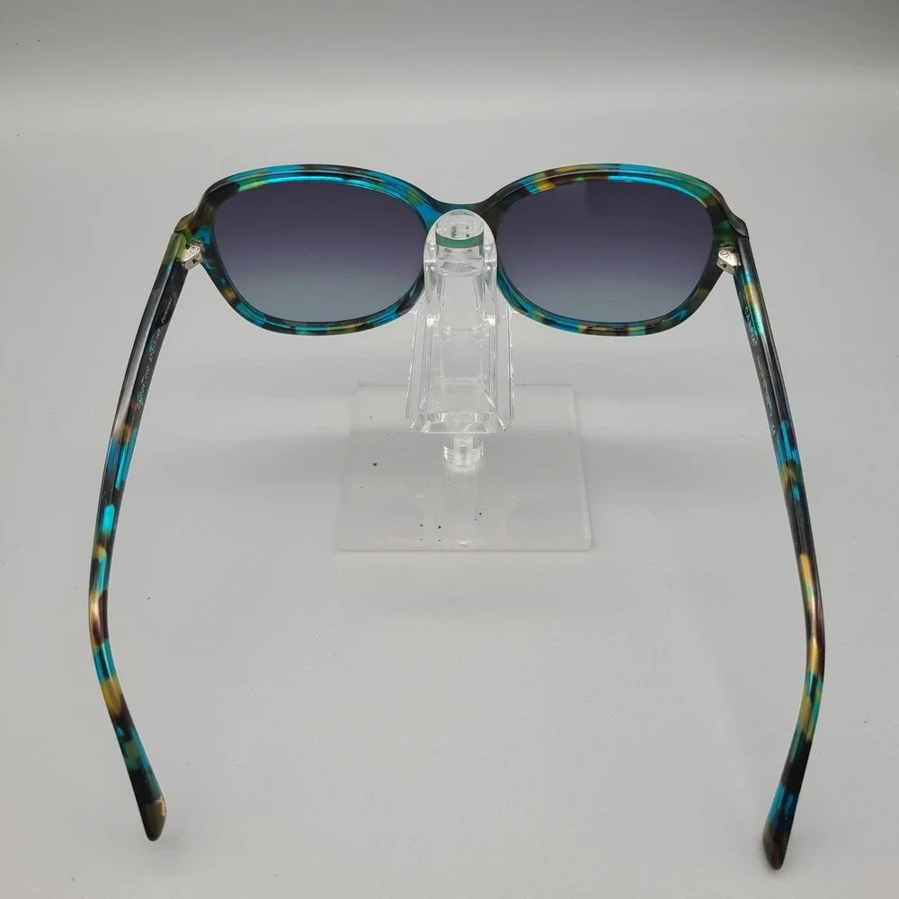 Carfia CA2024 C02 Blue Green Tortoise Polarized Oval Sunglasses 57-17-145